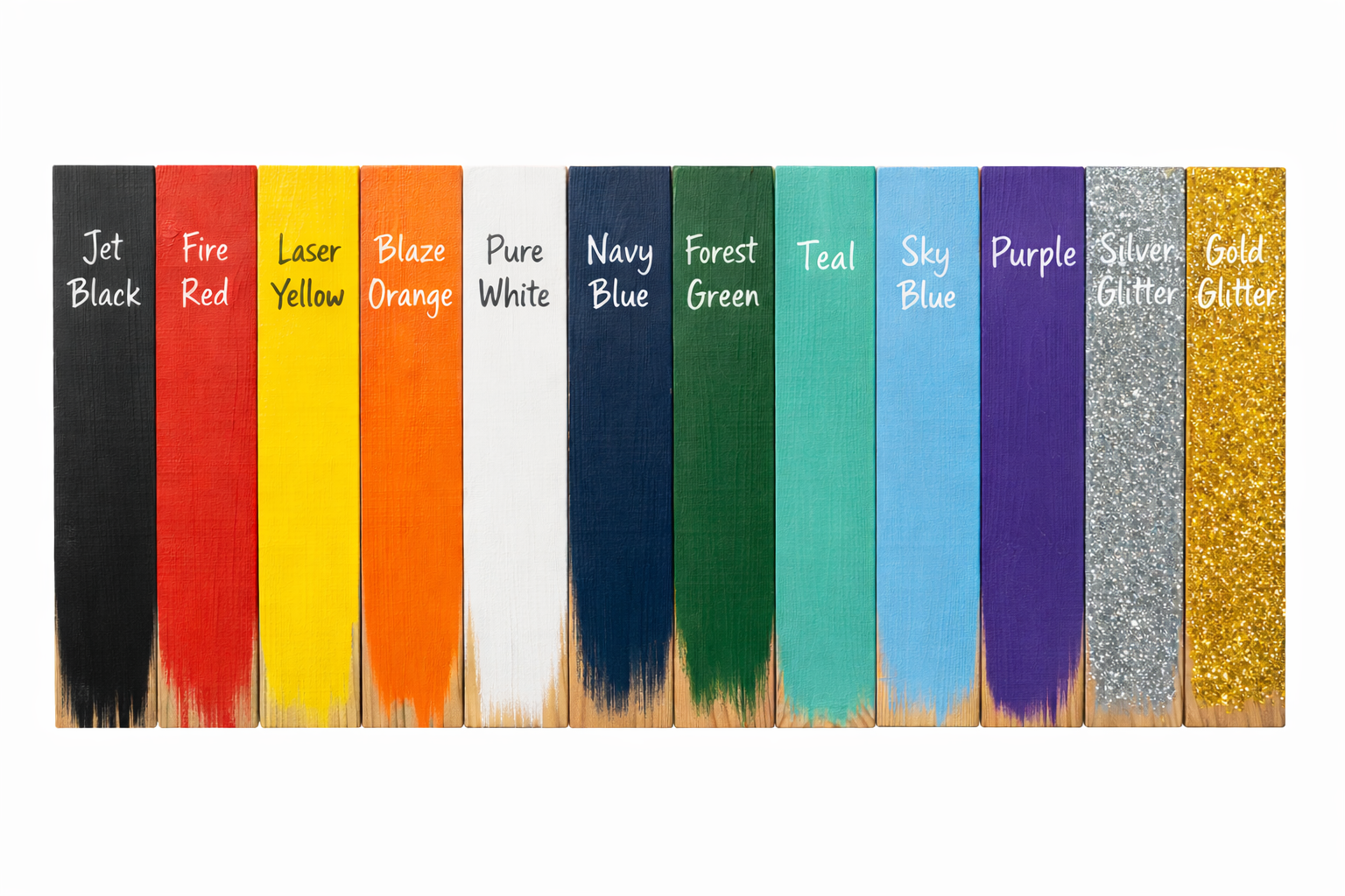 Color swatch chart with various hair color options on a white background